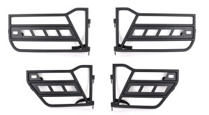 Jeep Wrangler JL Tube Doors - Front + Rear - Fishbone Offroad - Black textured - `18-`27